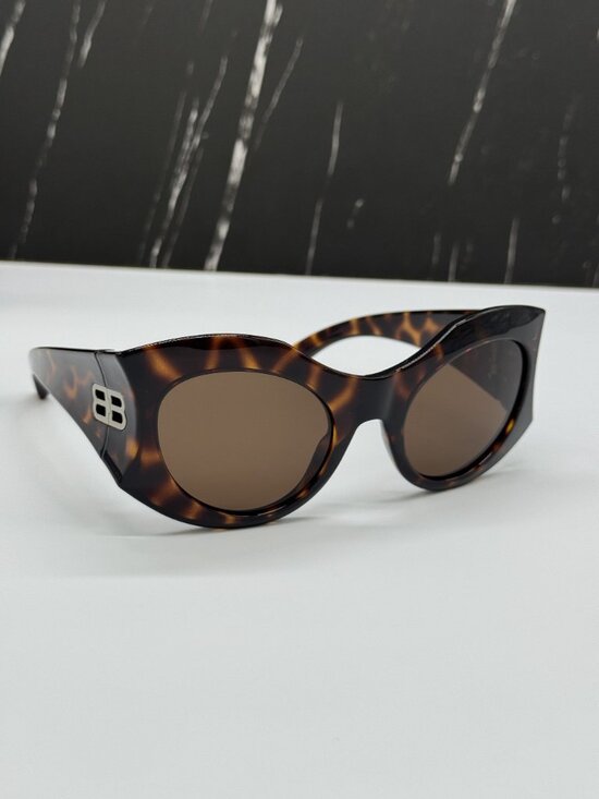 NEW BALENCIAGA BB0256S 002 BROWN BUTTERFLY WOMEN SUNGLASSES BALENCIAGA EYEWEAR